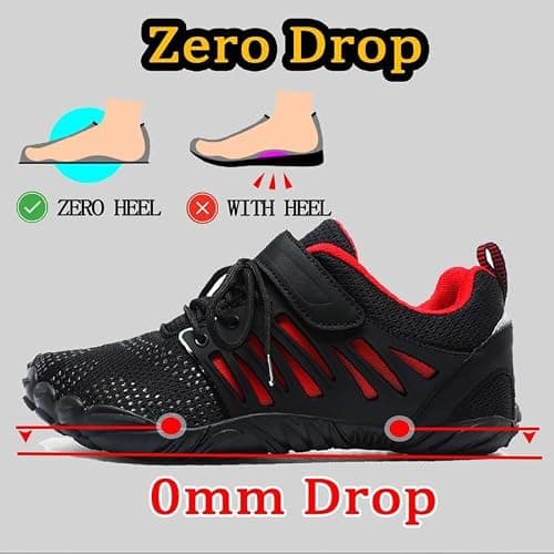MIFAWA Barefoot Shoes Men Wide Toe Box Zero Drop Water Shoes Men for Gym Workout Minimalist Weightlifting Cross-Trainer Running Hike Grounded Footwear Black