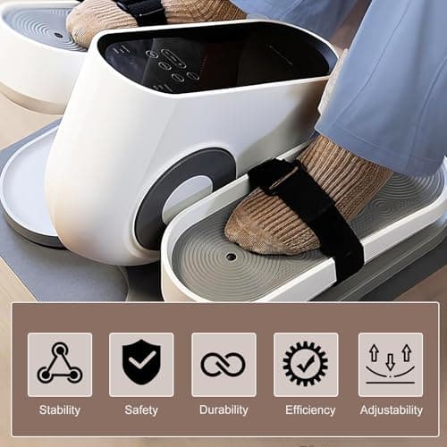 GUMWIG Leg Exerciser Traction Straps, Under Desk Elliptical Trainer 2 Pack Traction Straps,Electric Leg Exerciser Ellipse Equipment Pedal Band for Seniors to Secure & Stability Foot Accessories