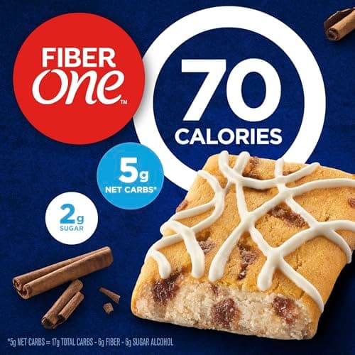 Fiber One 70 Calorie Soft Baked Bars, Cinnamon Coffee Cake, Mega Pack, 18 Ct, 16 oz