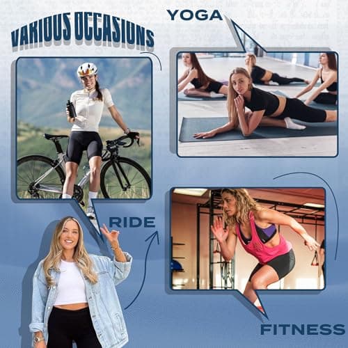 Sundwudu 4 Pack Biker Shorts for Women - 8” High Waist Tummy Control Summer Workout Shorts for Running Yoga Athletic