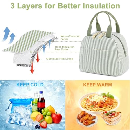 Bluboon Lunch Box for Women Cute Lunch Bag Reusable Insulated Lunch Bags Large Capacity Lunchbox Cooler for Work Picnic or Travel Gifts for Women Men