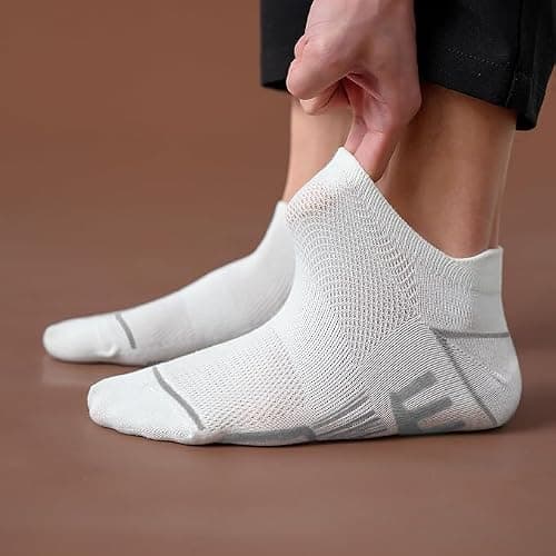 shnn 12 Pairs Mens Ankle Socks Athletic Casual Low Cut Short Socks for Men With Tab Shoes Size 6-11