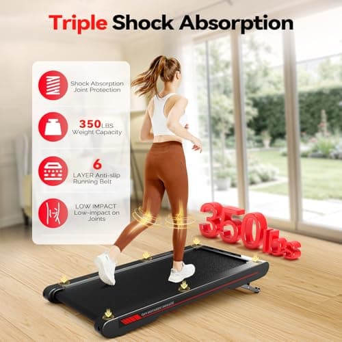 Sperax Manual 10% Incline Walking Pad with App,4 in 1 Walking Vibration Pad,Under Desk Treadmill for Home with Remote Control