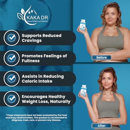 KAKA DR GLP-1 Supplement Appetite Suppressant Weight Loss Pills for Women, New Belly Fat Burner for Women | Metabolism Booster, Carb Blocker, Burn Fat 24/7 | 3rd Party Tested - 60 Pills