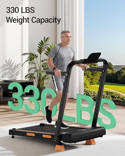 4-in-1 Walking Pad Treadmill with 15% Incline, Quiet Under Desk Treadmills for Home & Office, Compact Foldable Treadmill with Handles and 2.5HP Brushless, 330 LBS Capacity