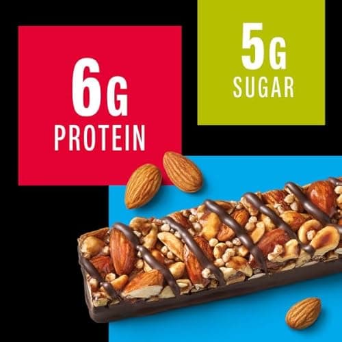 KIND Healthy Snacks Bars, Dark Chocolate Nuts & Sea Salt, Gluten Free, Low Sugar, High Fiber Snacks, 6g Protein, 12 Count