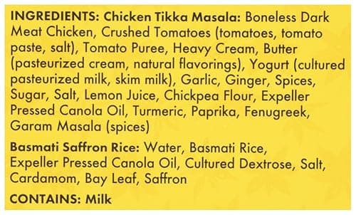 Café Spice Chicken Tikka Masala Saffron Rice, 16 oz (Frozen)