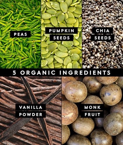 Truvani Organic Plant Based Protein Powder | Vanilla | 20g Pea Protein | 18 Servings | Vegan & Keto | Gluten & Dairy Free | Low Carb | No Added Sugar